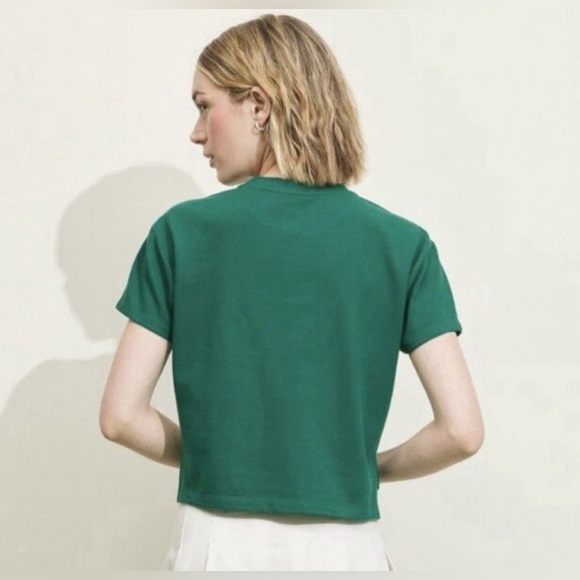 NWT Prince Pickleball Women's Green Short Sleeve Cropped Shirt Size Small - Picture 3 of 8